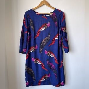 Boden Peacock Tunic Dress, size 8 🦚